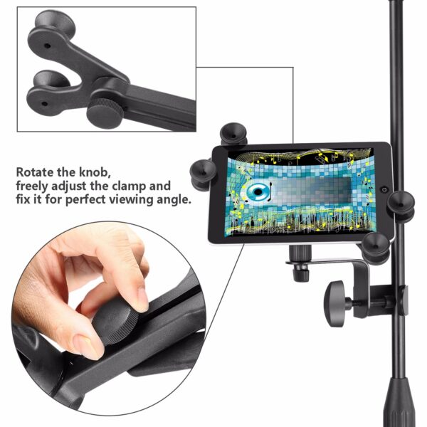 Compatible with Apple , Neewer 6-11 inches Adjustable Music Mic Microphone Stand Tablet Holder - Image 6