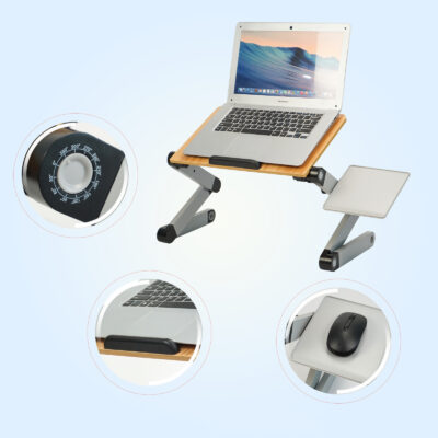 Folding Laptop Aluminum Alloy Fan Cooling Table