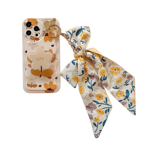 Autumn Leaves And Flowers With Bow Silk Scarf Phone Cases - Image 5